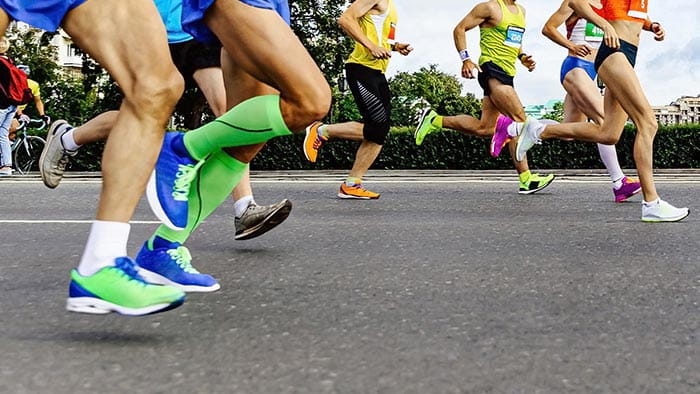 A group of marathon runners