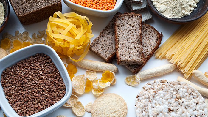 A selection of gluten-free snacks on a table