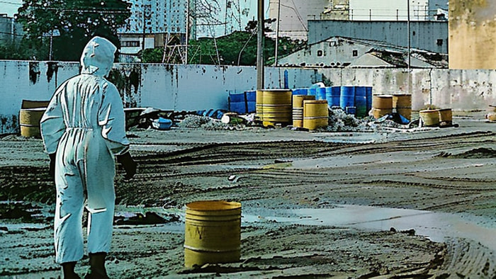 A view of Goiânia with a focus on the area affected by the nuclear accident