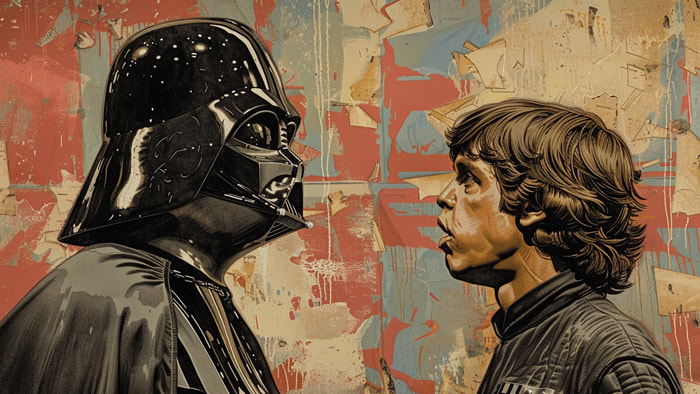 Darth Vader speaking to Luke Skywalker