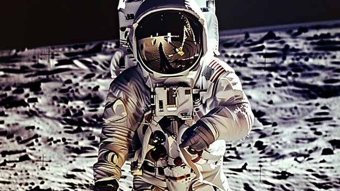 Astronaut on the moon